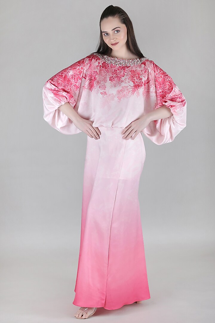 Pink Satin Skirt Set by Mandira Wirk - Resort at Pernia's Pop Up Shop