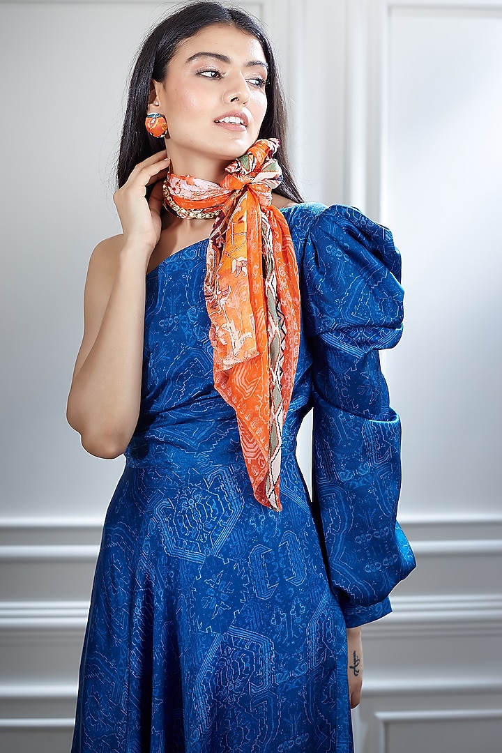 mandira wirk one shoulder printed dress New Mandira Wirk Ruffled One-Shoulder Floral Dress Size XS