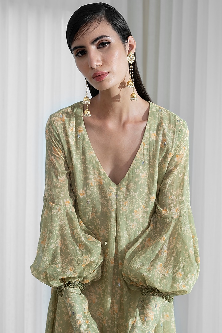 Jade Asymmetrical Tunic Vacation Dress by Mandira Wirk - Indian at Pernia's Pop Up Shop