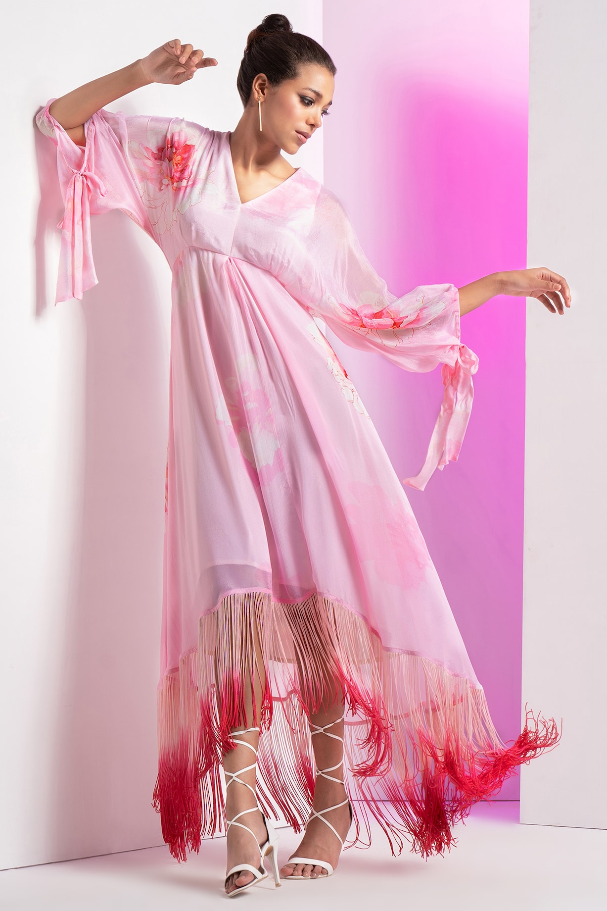 Pink Chiffon Robe 