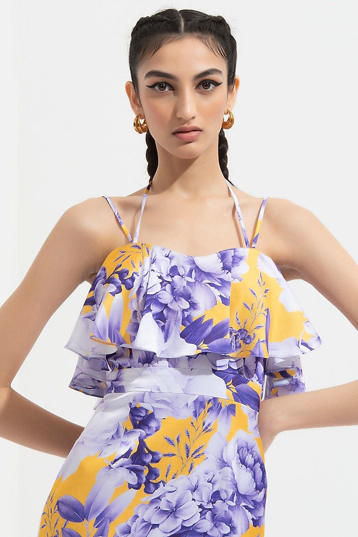 Sumire Lavender Printed Vacation Dress by Mandira Wirk - Resort at Pernia's Pop Up Shop