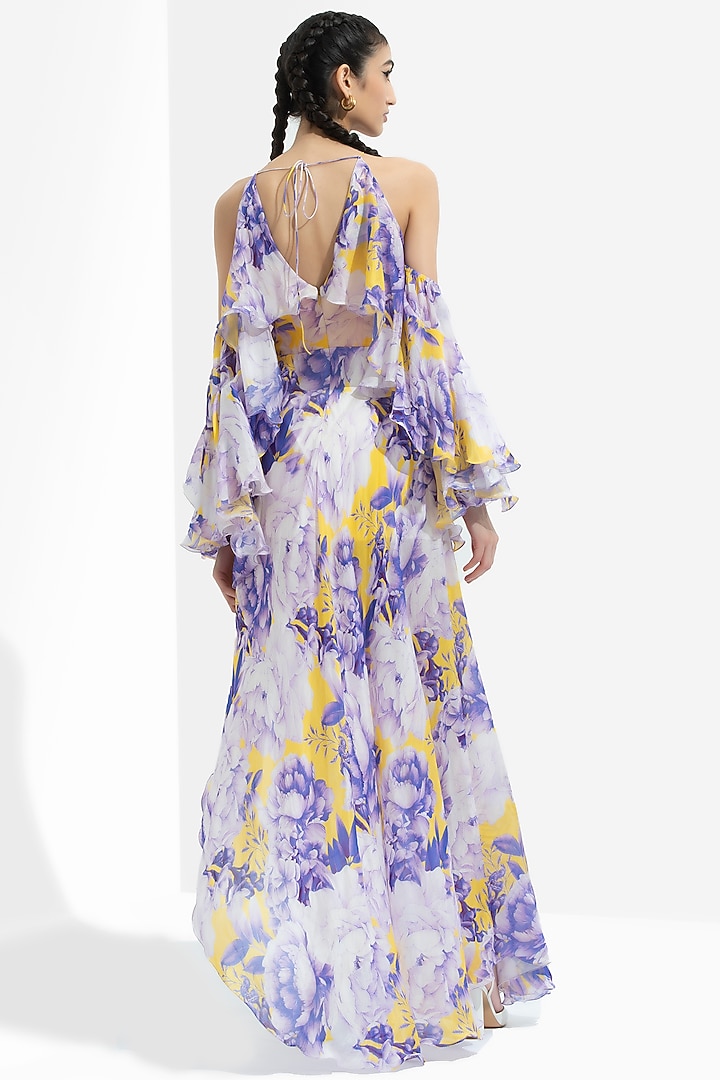 Sumire Lavender Printed Butterfly Vacation Dress by Mandira Wirk - Resort at Pernia's Pop Up Shop