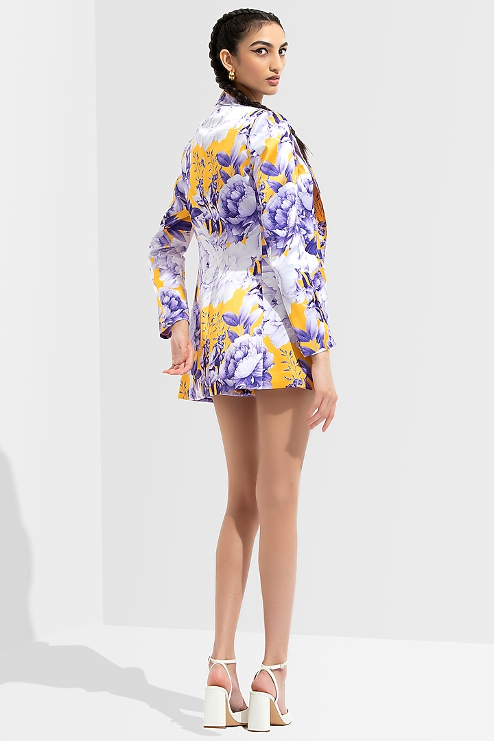 Lavender Floral Printed Co-Ord Set by Mandira Wirk - Resort at Pernia's Pop Up Shop