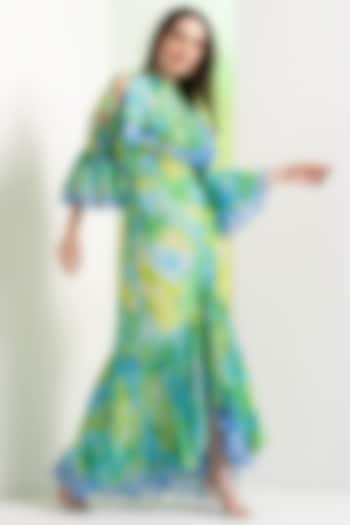 Multi-Colored Chiffon Fish-Cut Vacation Dress by Mandira Wirk - Resort at Pernia's Pop Up Shop
