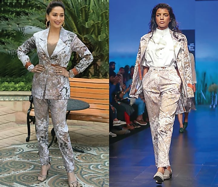 Brown Printed Blazer by Sneha Arora at Pernia's Pop Up Shop