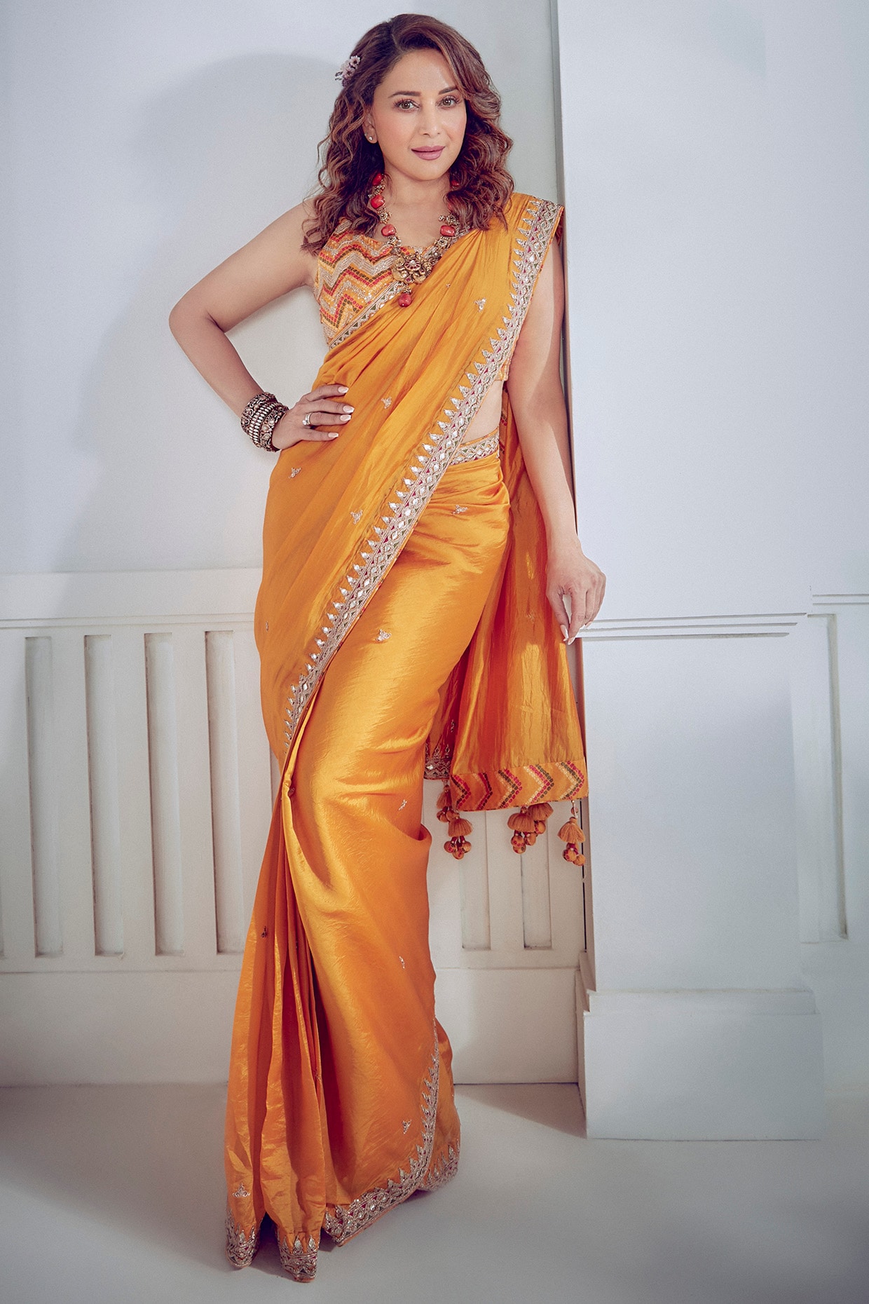 Georgette Madhuri Dixit Special Bollywood Designer saree, Party Wear at Rs  1350/piece in Dehradun