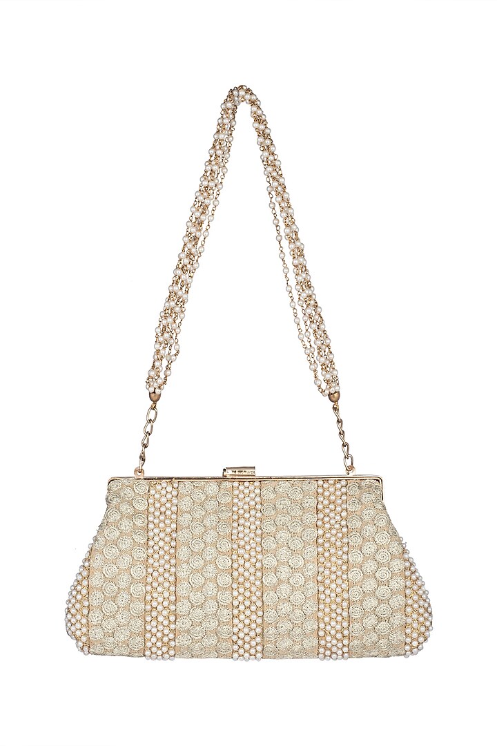 Gold Sequins Chained Clutch by Malaga at Pernia's Pop Up Shop