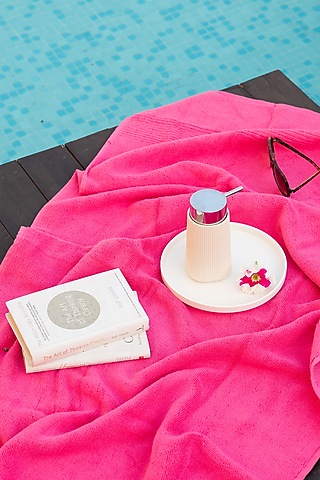 Magenta Face Towels by By ADAB