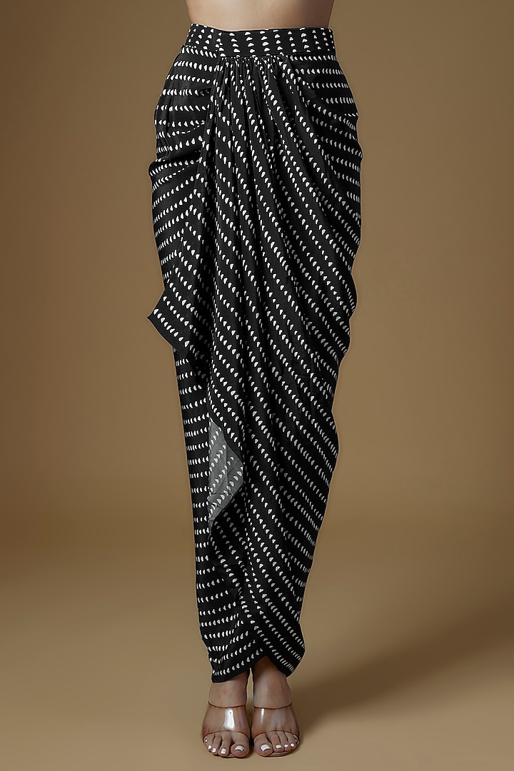 Black Crepe Skirt Set by Maison Blu at Pernia's Pop Up Shop