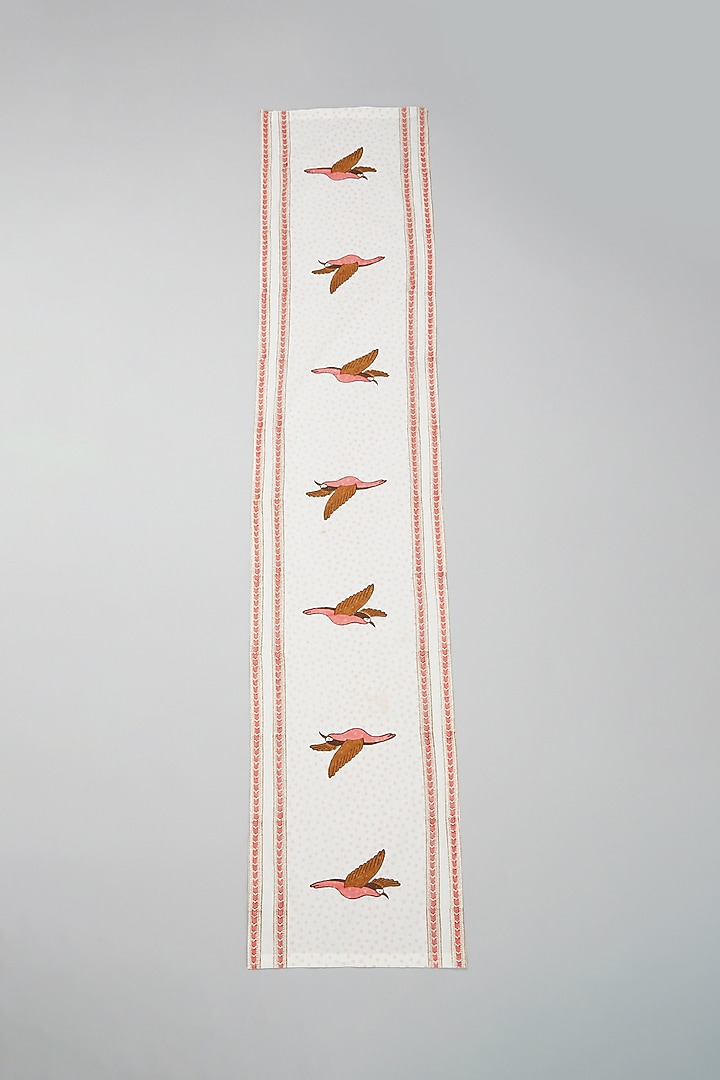 Pink Hand Block Printed Table Runners by Marabu at Pernia's Pop Up Shop