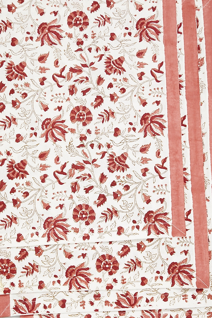Pink Hand Block Printed Table Mats (Set of 6) by Marabu at Pernia's Pop Up Shop