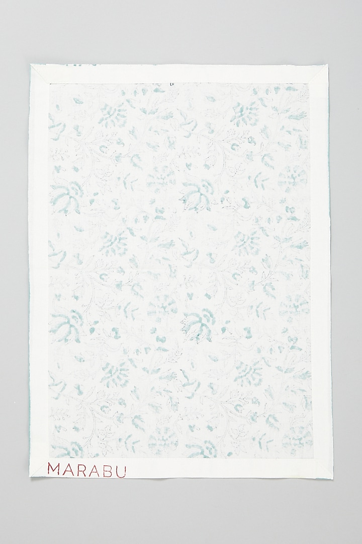 Firozi Block Printed Table Mats (Set Of 6) by Marabu at Pernia's Pop Up Shop