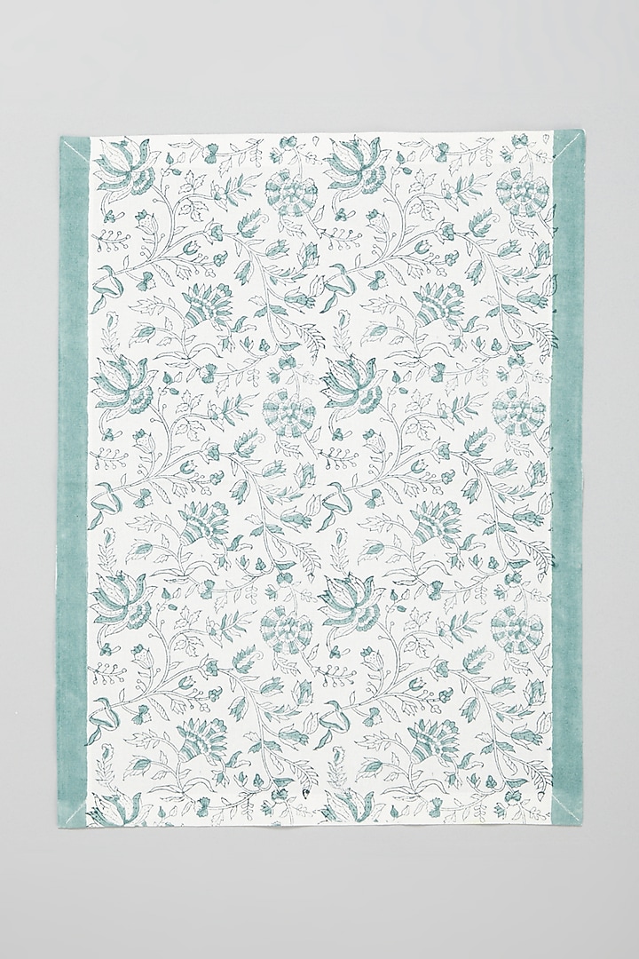 Firozi Block Printed Table Mats (Set Of 6) by Marabu at Pernia's Pop Up Shop