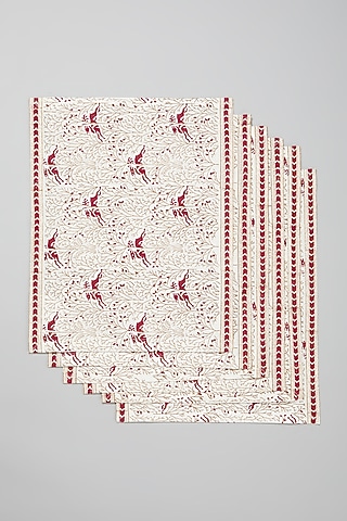 Pink Printed Table Mats (Set Of 6) by Marabu