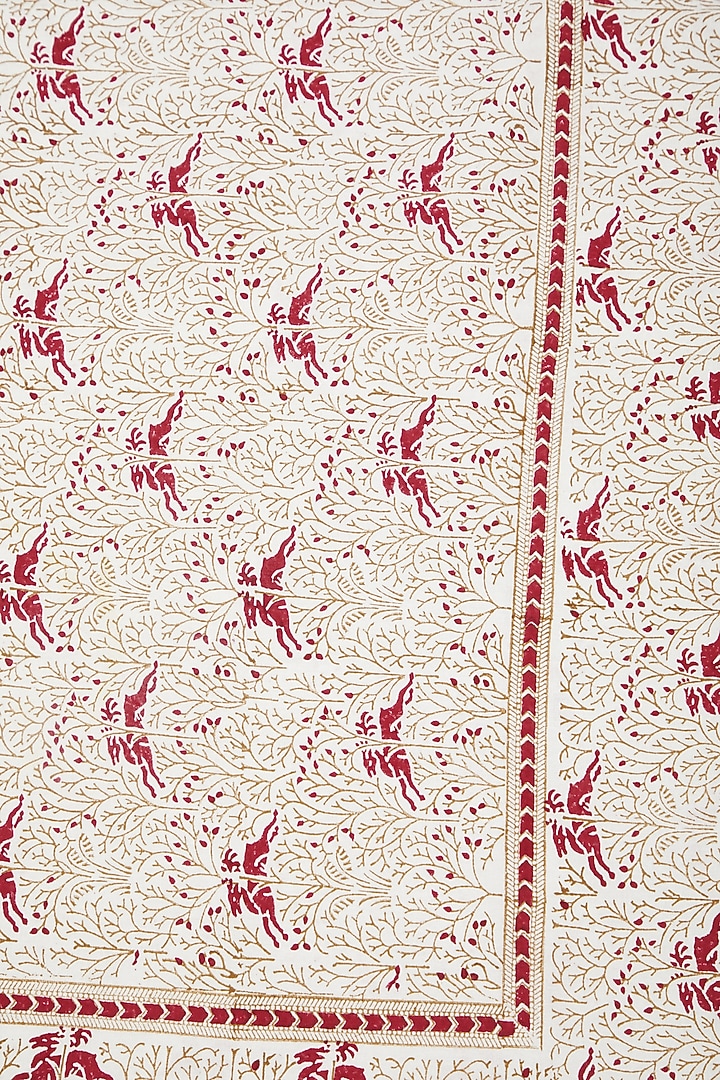 Blush Pink Block Printed Table Cloths by Marabu at Pernia's Pop Up Shop