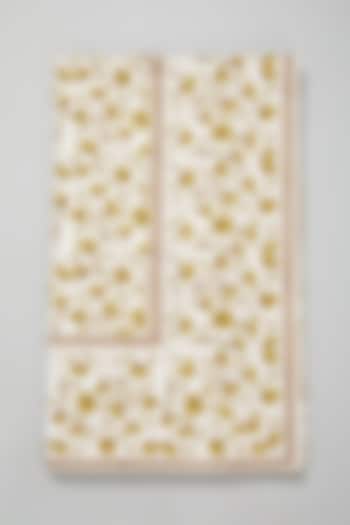 Yellow Block Printed Table Cloth by Marabu