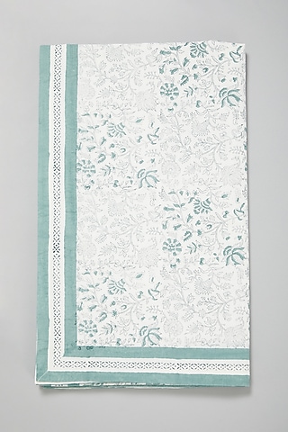 Firozi Block Printed Table Cloth by Marabu