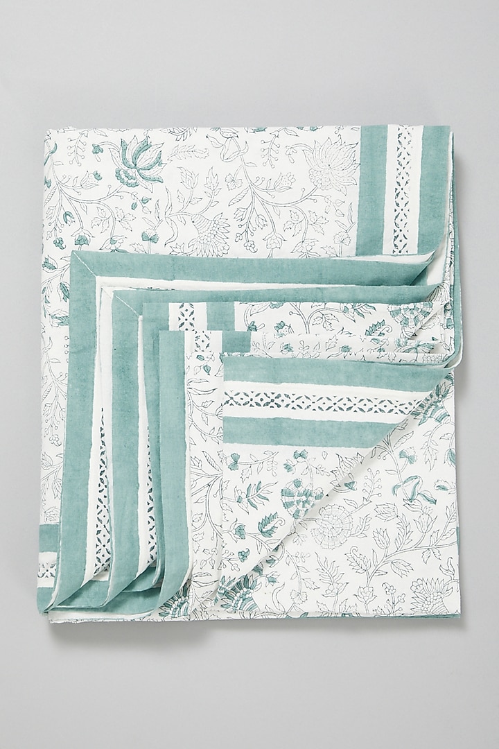 Firozi Block Printed Table Cloth by Marabu at Pernia's Pop Up Shop