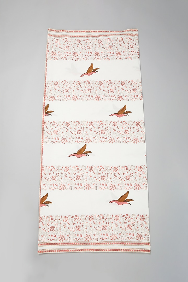 Pink Block Printed Table Cloths by Marabu at Pernia's Pop Up Shop