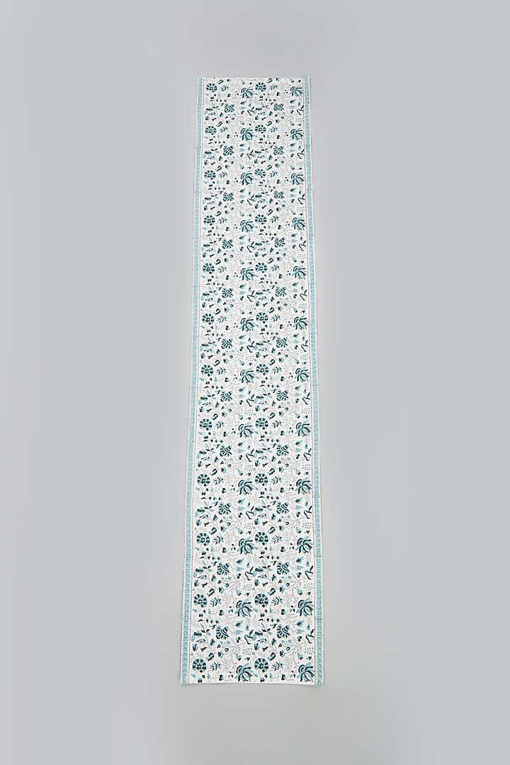 Dark Blue Block Printed Table Runners by Marabu at Pernia's Pop Up Shop
