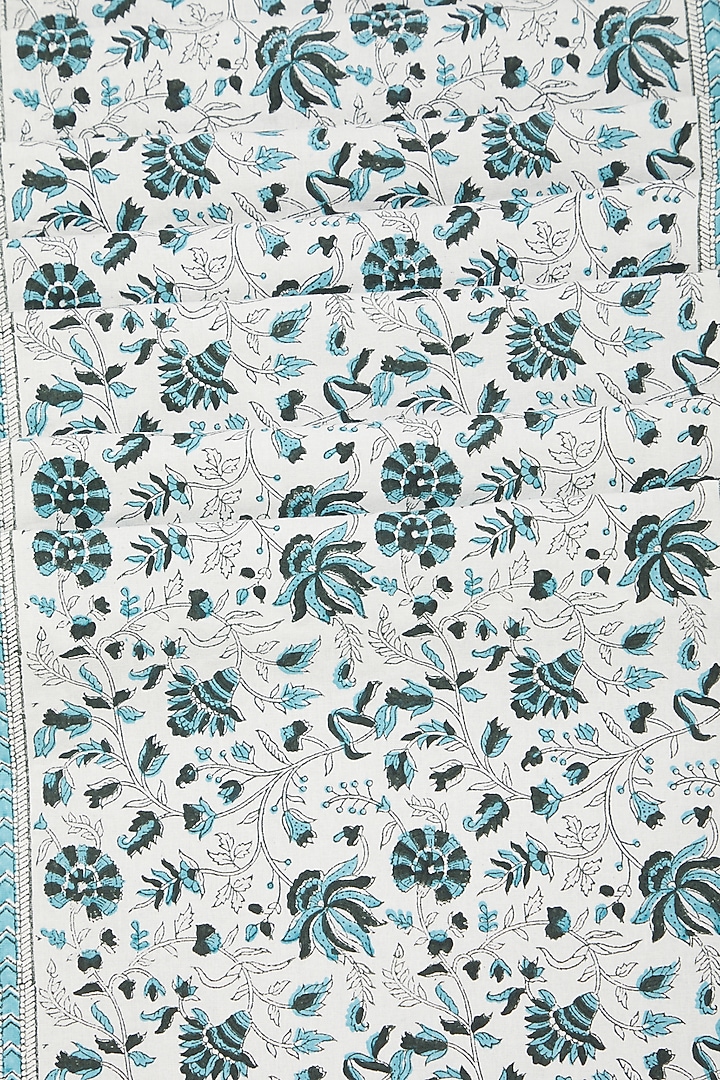 Dark Blue Block Printed Table Runners by Marabu at Pernia's Pop Up Shop