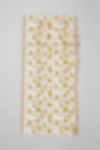 Yellow Block Printed Table Runner by Marabu at Pernia's Pop Up Shop