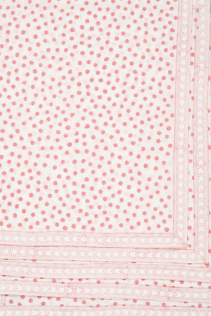 Pink Hand Block Printed Napkins (Set Of 6) by Marabu at Pernia's Pop Up Shop