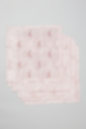 Pink Printed Napkins (Set Of 6) by Marabu