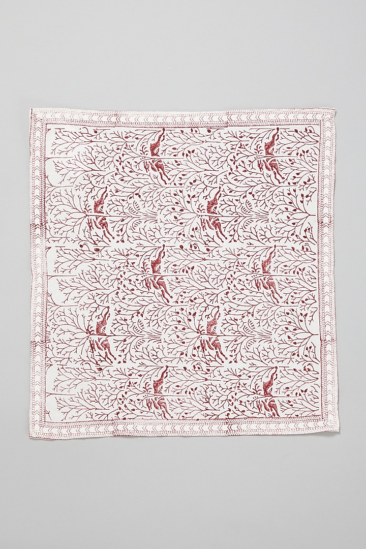 Pink Printed Napkins (Set Of 6) by Marabu at Pernia's Pop Up Shop