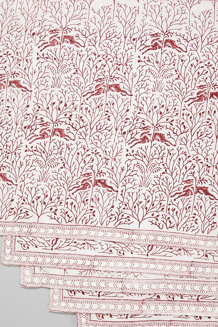 Pink Printed Napkins (Set Of 6) by Marabu at Pernia's Pop Up Shop