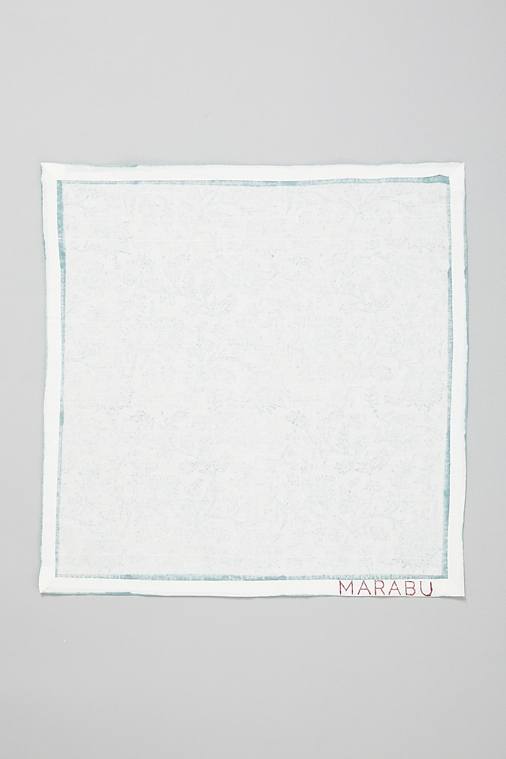 Firozi Block Printed Napkins (Set Of 6) by Marabu at Pernia's Pop Up Shop