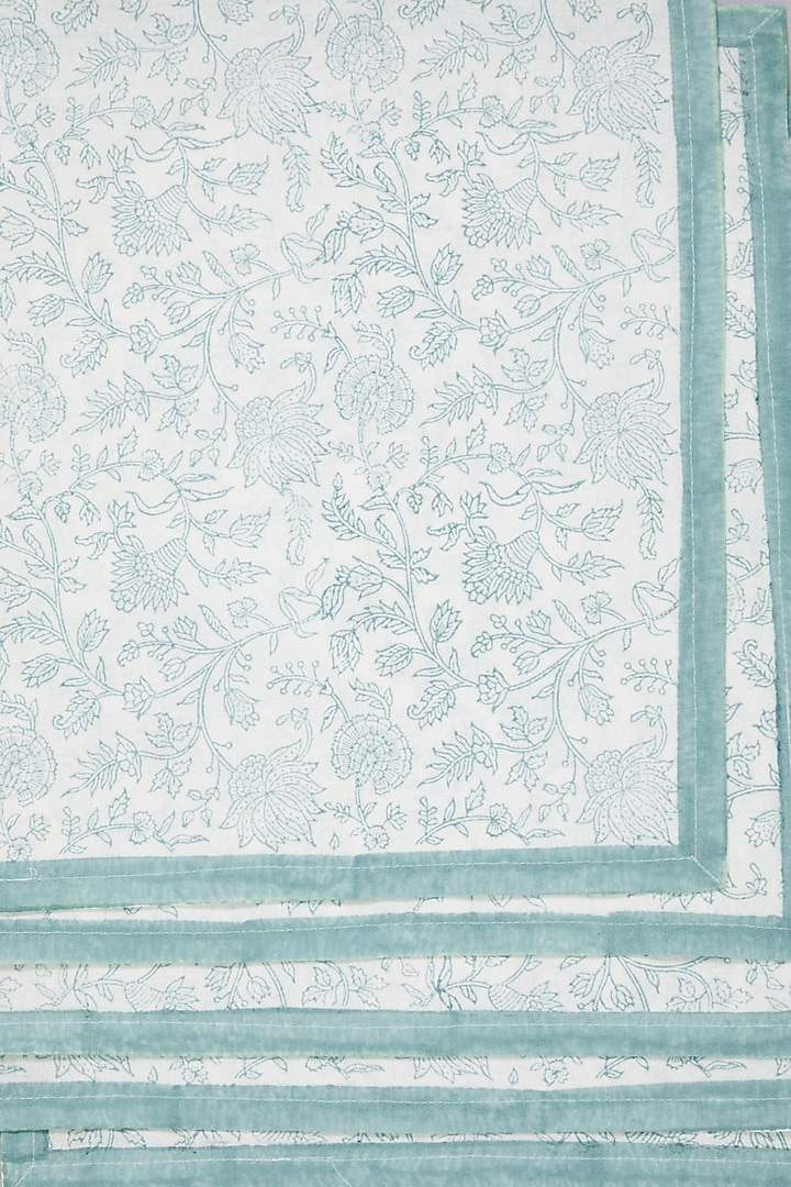Firozi Block Printed Napkins (Set Of 6) by Marabu at Pernia's Pop Up Shop