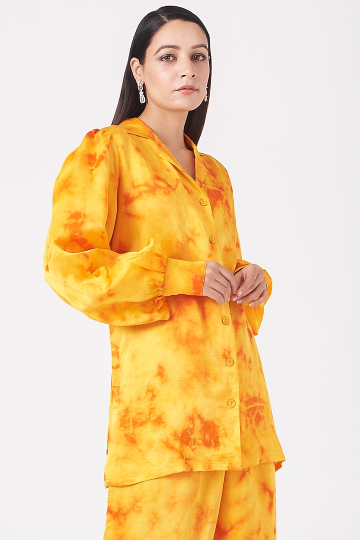 Yellow Bemberg Shirt by Marichi at Pernia's Pop Up Shop