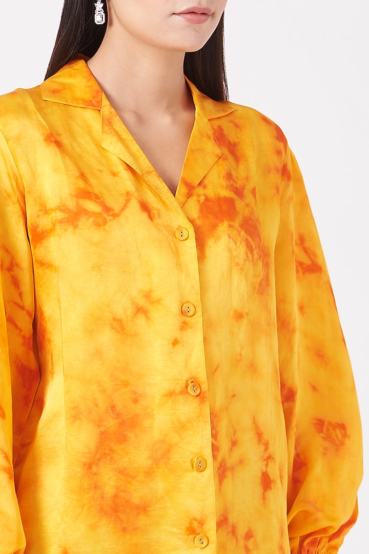 Yellow Bemberg Shirt by Marichi at Pernia's Pop Up Shop
