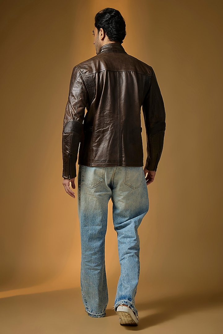 Antique Brown Leather Jacket by Matchless London at Pernia's Pop Up Shop