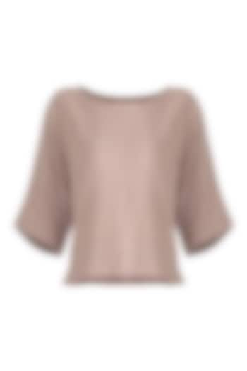 Khaki Khadi Crop Top by Mati at Pernia's Pop Up Shop