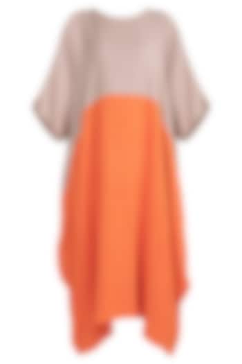 Orange Color Block Summer Dress by Mati at Pernia's Pop Up Shop