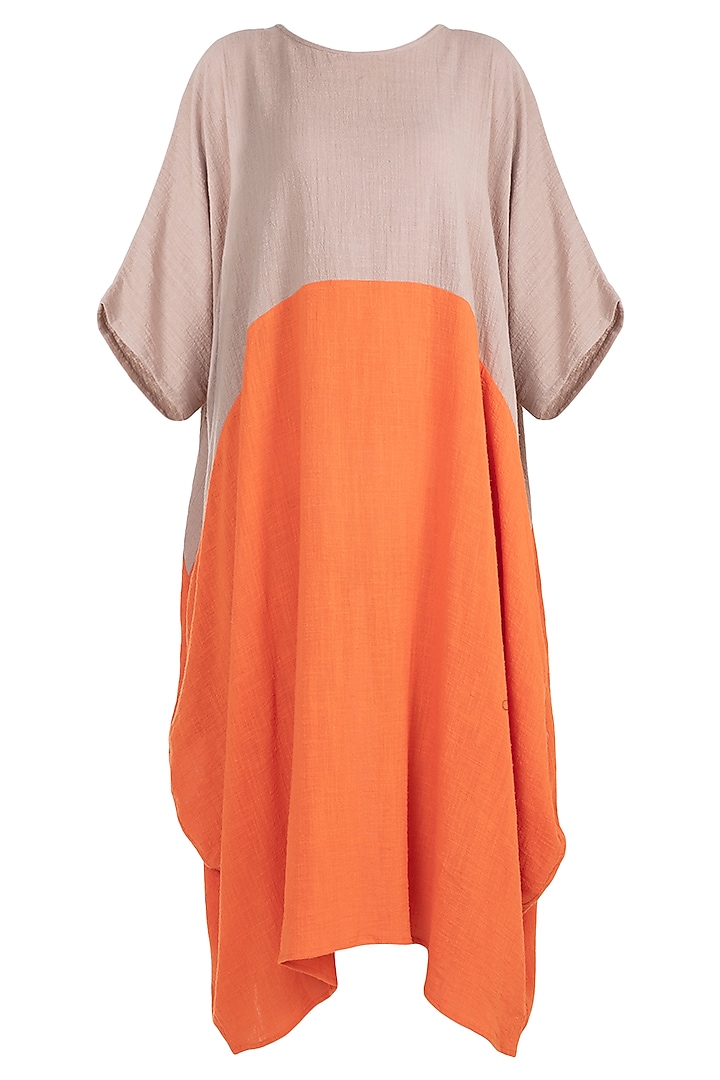 Orange Color Block Summer Dress by Mati at Pernia's Pop Up Shop