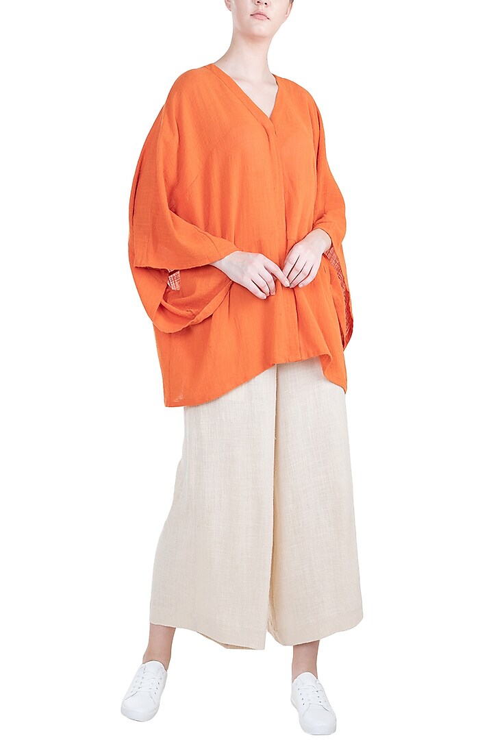 Orange Antifit Kaftan Top by Mati at Pernia's Pop Up Shop
