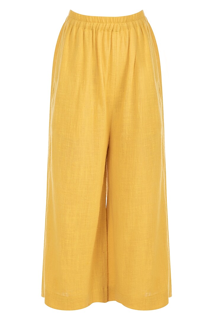Yellow Khadi Pants by Mati at Pernia's Pop Up Shop