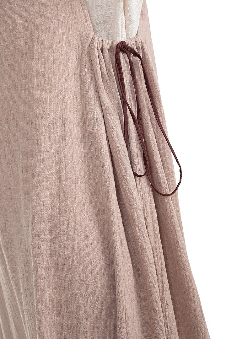 Khaki Anti Fit Tie-Up Dungaree by Mati at Pernia's Pop Up Shop