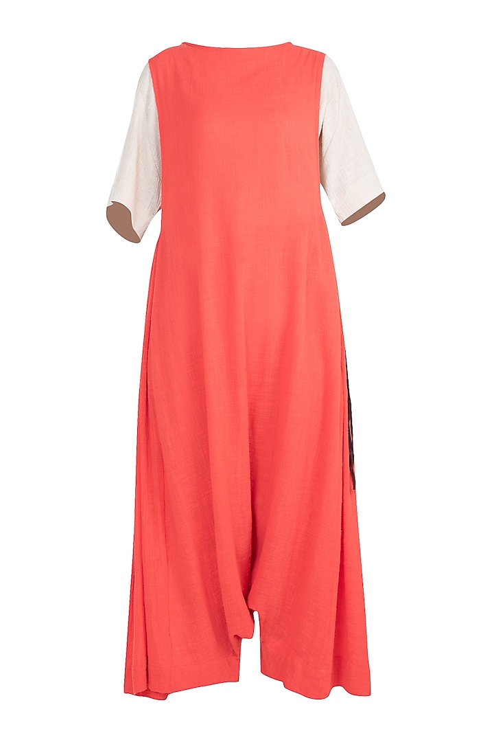 Coral Anti Fit Tie-Up Dungarees by Mati
