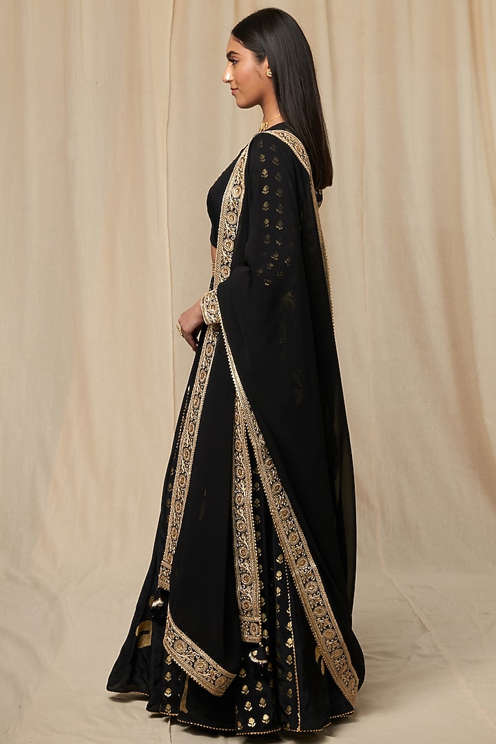Black Coco Wedding Lehenga Set by Masaba at Pernia's Pop Up Shop