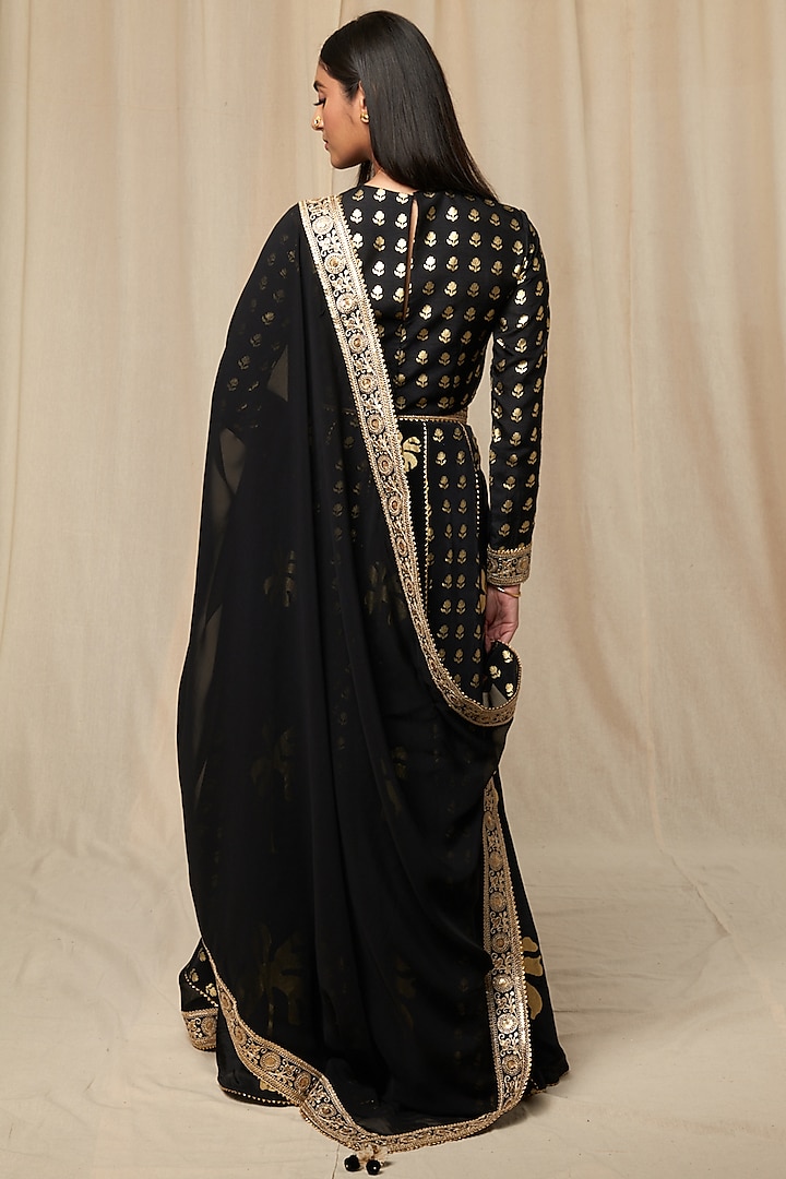 Black Coco Wedding Lehenga Set by Masaba at Pernia's Pop Up Shop