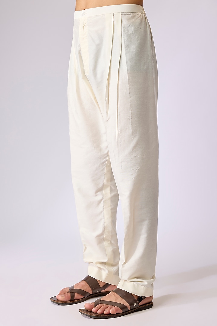 Mustard Silk Viscose Mirror Embroidered Kurta Set by Mard  by Abu Sandeep at Pernia's Pop Up Shop