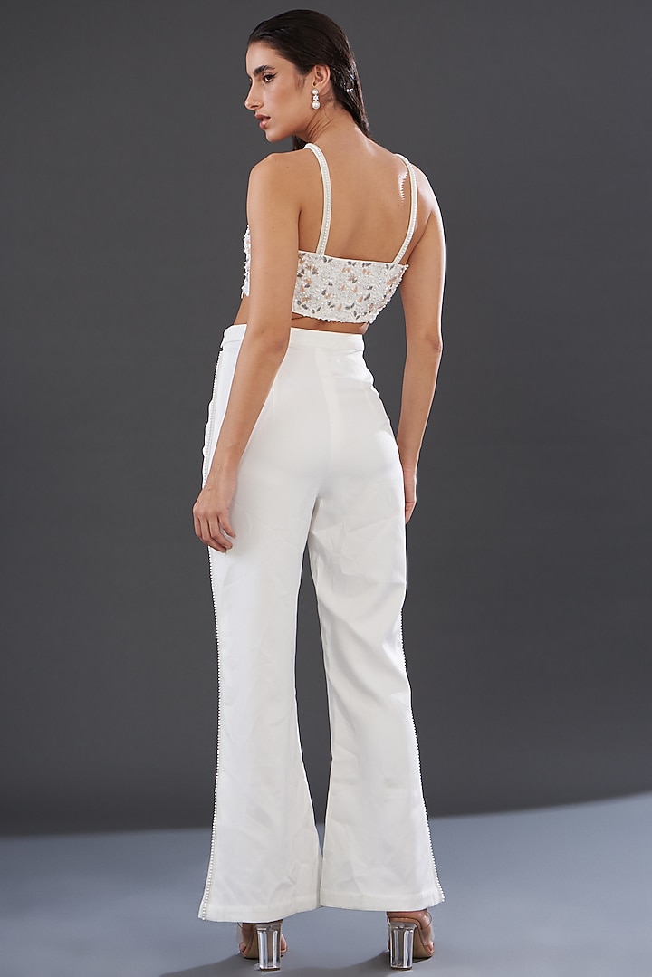 White Banana Crepe Co-Ord Set by Majestic by Japnah at Pernia's Pop Up Shop