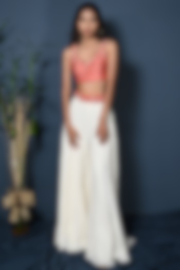 White Cotton Party Wear Sharara Set by Maarya By Manisha Arya at Pernia's Pop Up Shop