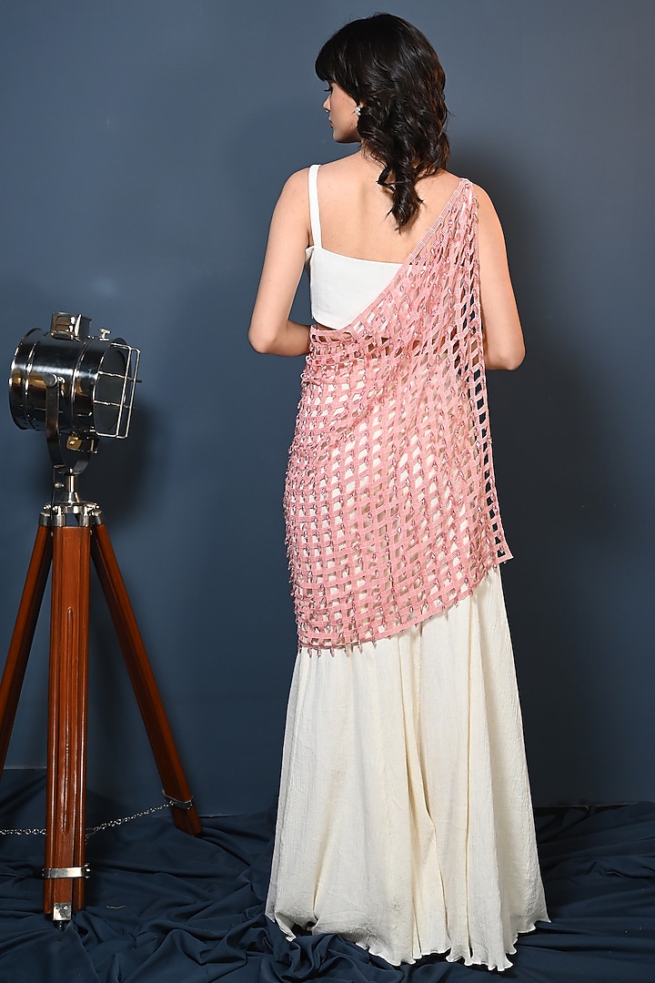 White Wedding Sharara Set In Cotton by Maarya By Manisha Arya at Pernia's Pop Up Shop