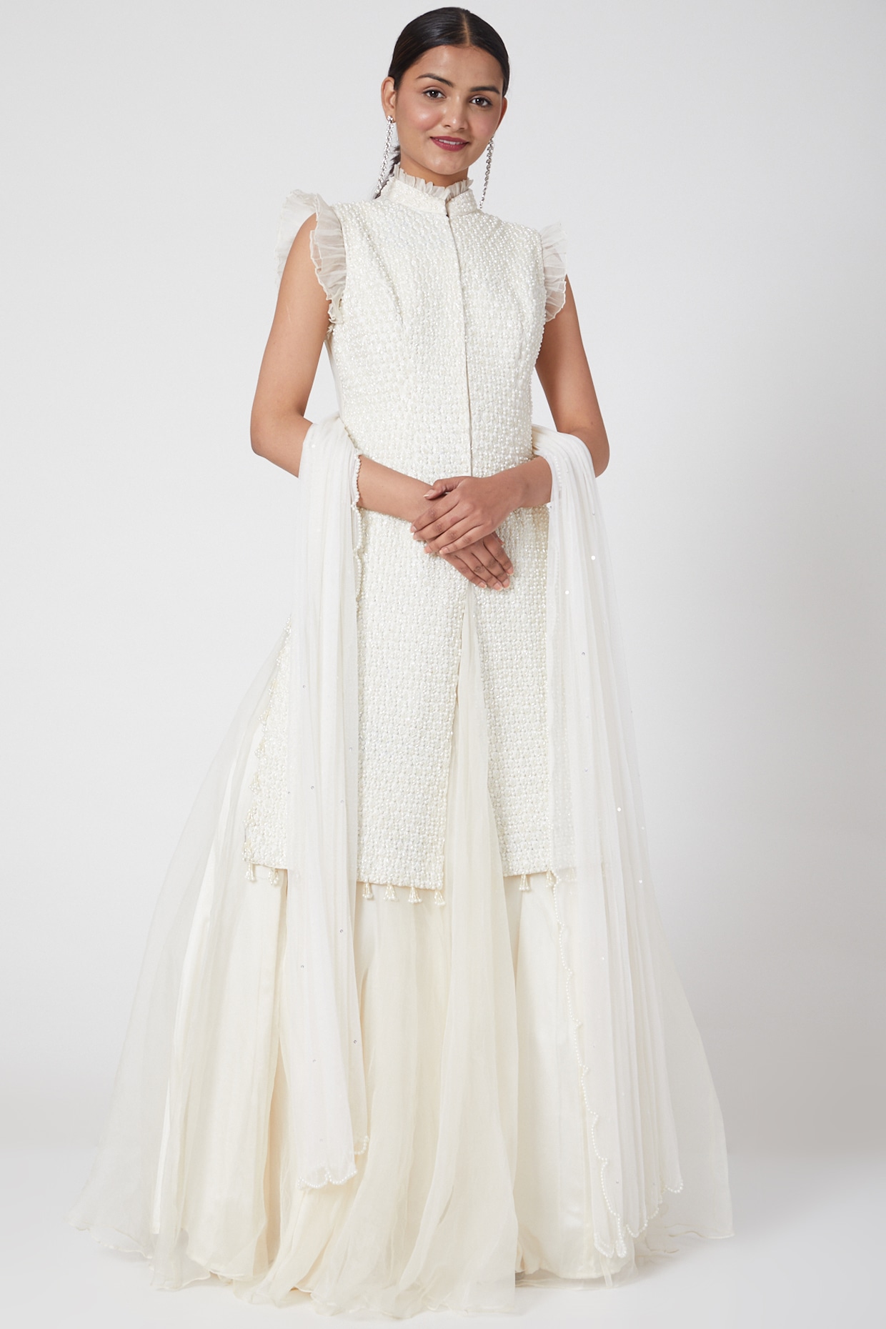 White net long shrug sale