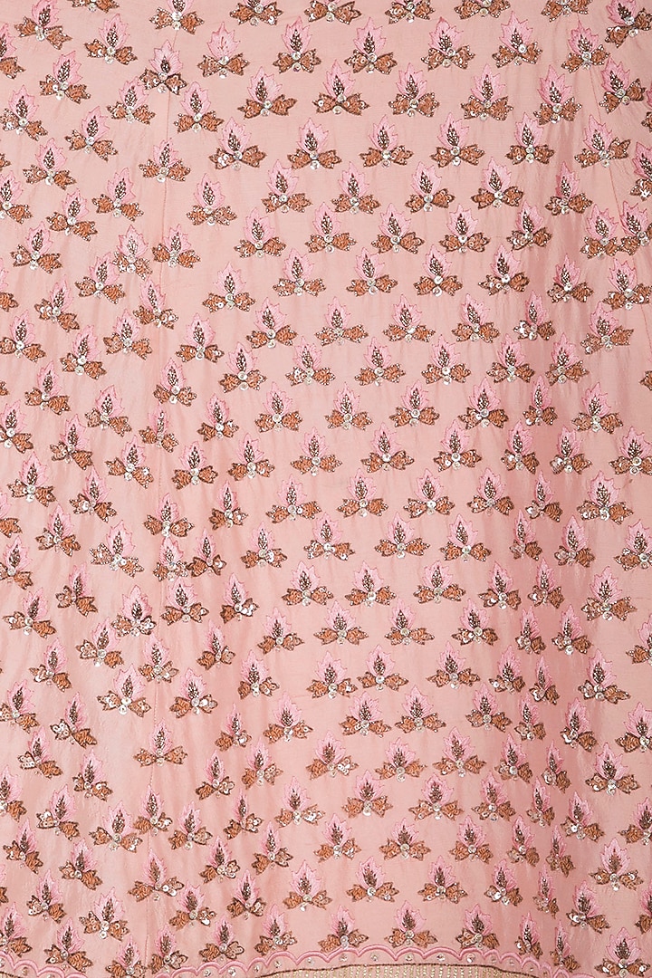 Tea Pink Embroidered Wedding Lehenga Set by Mani Bhatia at Pernia's Pop Up Shop